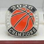 BASKETBALL 2026 CHAMPION  RING --- SILVER, PAINTED BALL (Item #54-45) - Image 3