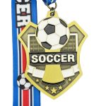 SOCCER PARTICIPATION MEDAL --- GOLD (Item #64-184)