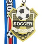 SOCCER CHAMPION MEDAL --- GOLD (Item #64-128)