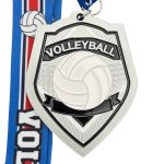 VOLLEYBALL PARTICIPATION MEDAL --- SILVER (Item #64-193)