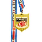 FOOTBALL PARTICIPATION MEDAL --- GOLD (ITEM #64-188) - Image 2