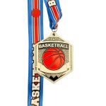 BASKETBALL PARTICIPATION MEDAL --- SILVER (Item #64-189) - Image 2
