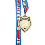 VOLLEYBALL FINALIST MEDAL --- SILVER (Item #64-133) - Image 2