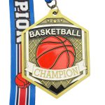 BASKETBALL CHAMPION MEDAL --- GOLD (Item #64-148)