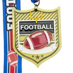FOOTBALL PARTICIPATION MEDAL --- GOLD (ITEM #64-188)