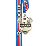 SOCCER PARTICIPATION MEDAL --- SILVER (Item #64-181) - Image 2