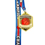 BASKETBALL CHAMPION MEDAL --- GOLD (Item #64-148) - Image 2