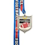 FOOTBALL PARTICIPATION MEDAL --- SILVER (ITEM #64-185) - Image 2