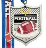 FOOTBALL PARTICIPATION MEDAL --- SILVER (ITEM #64-185)