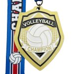 VOLLEYBALL CHAMPION MEDAL --- GOLD (Item #64-136)