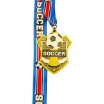 SOCCER PARTICIPATION MEDAL --- GOLD (Item #64-184) - Image 2