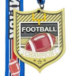FOOTBALL CHAMPION MEDAL --- GOLD (ITEM #64-132)