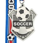 SOCCER PARTICIPATION MEDAL --- SILVER (Item #64-181)