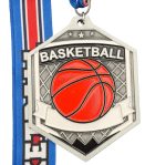 BASKETBALL PARTICIPATION MEDAL --- SILVER (Item #64-189)