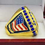 USAS CHAMPION RING --- GOLD BODY, BLUE STONES (Item #39-12) - Image 4