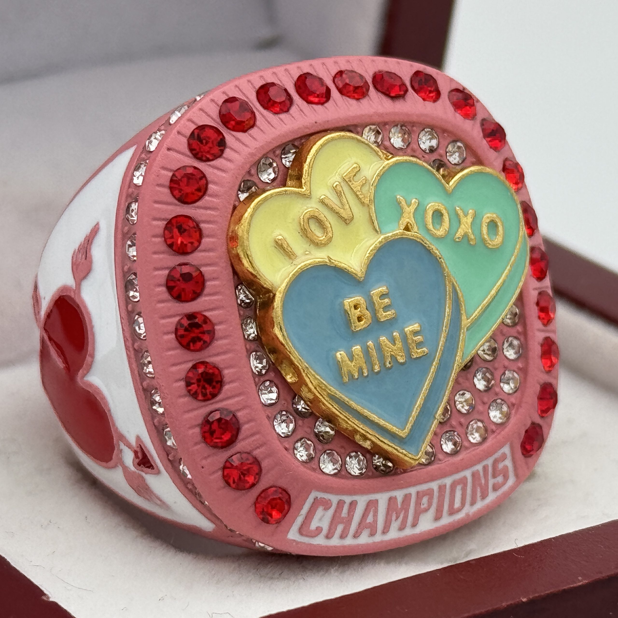 IMG_5388 CANDY HEARTS CHAMPION RING --- PINK BODY (Item #36-24) - Image 1