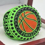 BASKETBALL FINALIST RING --- NEON GREEN, PAINTED BALL (Item #52-65)