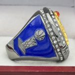 SLAM DUNK BASKETBALL CHAMPION RING --- GUN METAL BODY, BLUE STONES (Item #52-100) - Image 4