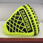 BASKETBALL CHAMPION RING --- NEON YELLOW, PAINTED BALL (Item #52-76) - Image 4