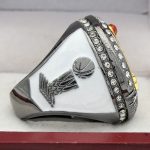 SLAM DUNK BASKETBALL CHAMPION RING --- GUN METAL BODY, CLEAR STONES (Item #52-92) - Image 4