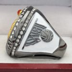 SLAM DUNK BASKETBALL CHAMPION RING --- GUN METAL BODY, CLEAR STONES (Item #52-92) - Image 2