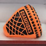 BASKETBALL CHAMPION RING --- NEON ORANGE, PAINTED BALL (Item #52-64) - Image 4