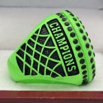 BASKETBALL CHAMPION RING --- NEON GREEN, PAINTED BALL (Item #52-68) - Image 4