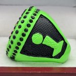 BASKETBALL CHAMPION RING --- NEON GREEN, PAINTED BALL (Item #52-68) - Image 2