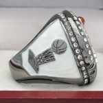 SLAM DUNK BASKETBALL FINALIST RING --- GUN METAL BODY, CLEAR STONES (Item #52-89) - Image 4