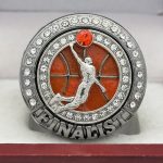 SLAM DUNK BASKETBALL FINALIST RING --- GUN METAL BODY, CLEAR STONES (Item #52-89) - Image 3