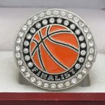 ICED OUT BASKETBALL FINALIST RING --- SILVER BODY, PAINTED BALL (Item #59-45) - Image 3