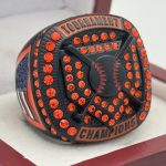 BLACK OUT SERIES HOME PLATE CHAMPION RING --- ORANGE STONE (Item # 50-100)