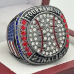 BALL FINALIST RING --- GUNMETAL BODY, RED LACES (Item #30-49)