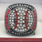 BALL CHAMPION RING --- GUNMETAL BODY, CLEAR STONES (Item #30-52) - Image 3