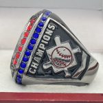 BALL CHAMPION RING --- GUNMETAL BODY, CLEAR STONES (Item #30-52) - Image 2