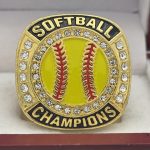 SOFTBALL CHAMPION RING --- GOLD BODY, PAINTED BALL (Item #31-64) - Image 3