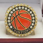 BASKETBALL CHAMPION RING --- GOLD, PAINTED BALL (Item #52-72) - Image 3