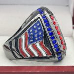 BALL FINALIST RING --- GUNMETAL BODY, RED LACES (Item #30-49) - Image 4