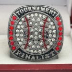 BALL FINALIST RING --- GUNMETAL BODY, RED LACES (Item #30-49) - Image 3