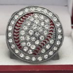 ROUND BALL RING --- GUN METAL BODY, CLEAR STONES ON THE BALL (Item #30-177) - Image 3