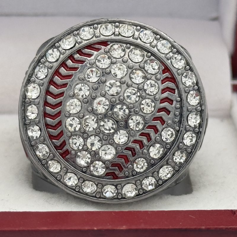 silver baseball championship ring