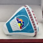 EASTER BUNNY CHAMPION RING --- WHITE BODY, PINK STONES (ITEM #36-64) - Image 4