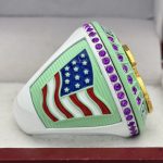 5 STAR EASTER BUNNY CHAMPION RING --- WHITE BODY, PURPLE STONES (ITEM #36-72) - Image 4