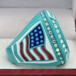 SOFTBALL CHAMPION RING --- TEAL BODY, PRISMATIC STONE (Item #61-104) - Image 4