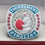 EASTER BUNNY FINALIST RING --- WHITE BODY, PINK STONES (ITEM #36-61) - Image 3