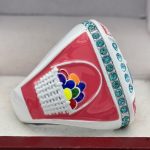 EASTER BUNNY FINALIST RING --- WHITE BODY, BLUE STONES (ITEM #36-73) - Image 4