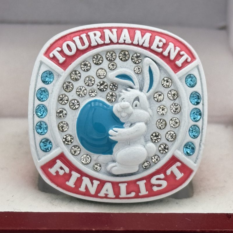 Easter themed tournament finalists ring with pink and blue features