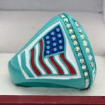 SOFTBALL FINALIST RING --- TEAL BODY, PRISMATIC STONE (Item #61-101) - Image 4