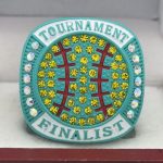 SOFTBALL FINALIST RING --- TEAL BODY, PRISMATIC STONE (Item #61-101) - Image 3