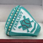 SOFTBALL FINALIST RING --- TEAL BODY, PRISMATIC STONE (Item #61-101) - Image 2